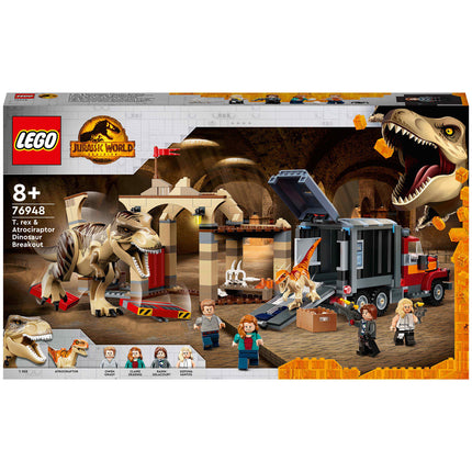 LEGO® Jurassic World - T-Rex és Atrociraptor dinoszaurusz szökése (76948)