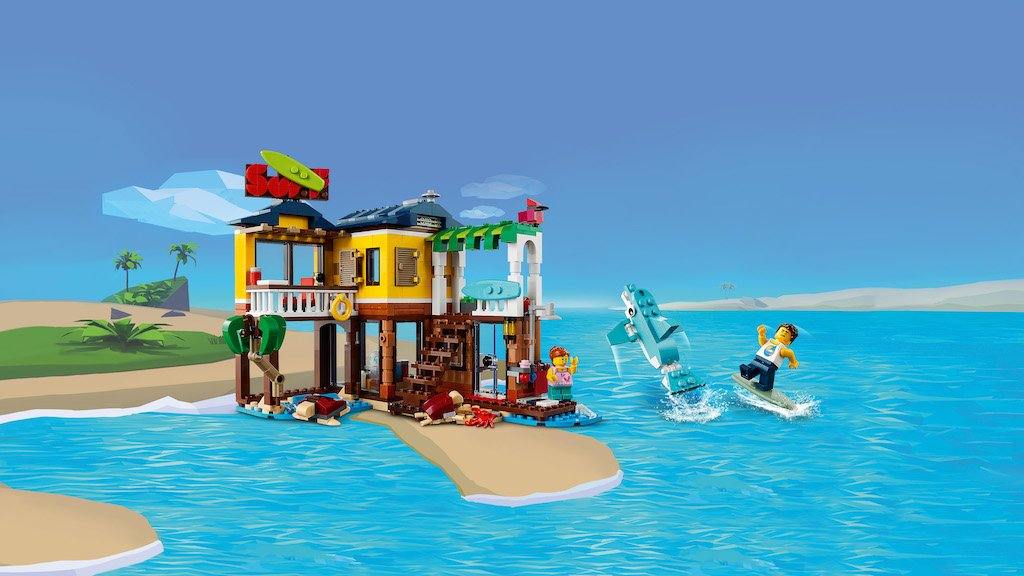 Hišica na plaži za surferje - LEGO® Store Slovenija