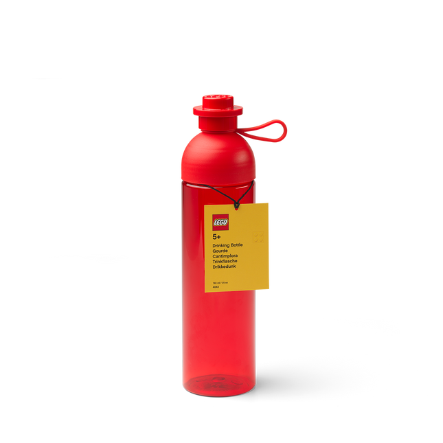 Plastenka za vodo 0,74 prozorna - Rdeča