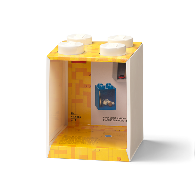 Polica brick - 4 - Bela